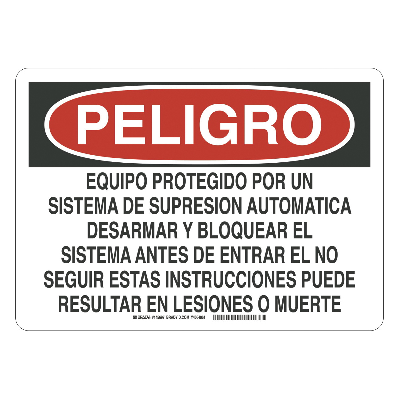 Brady® 145696 Accident Prevention Signs
