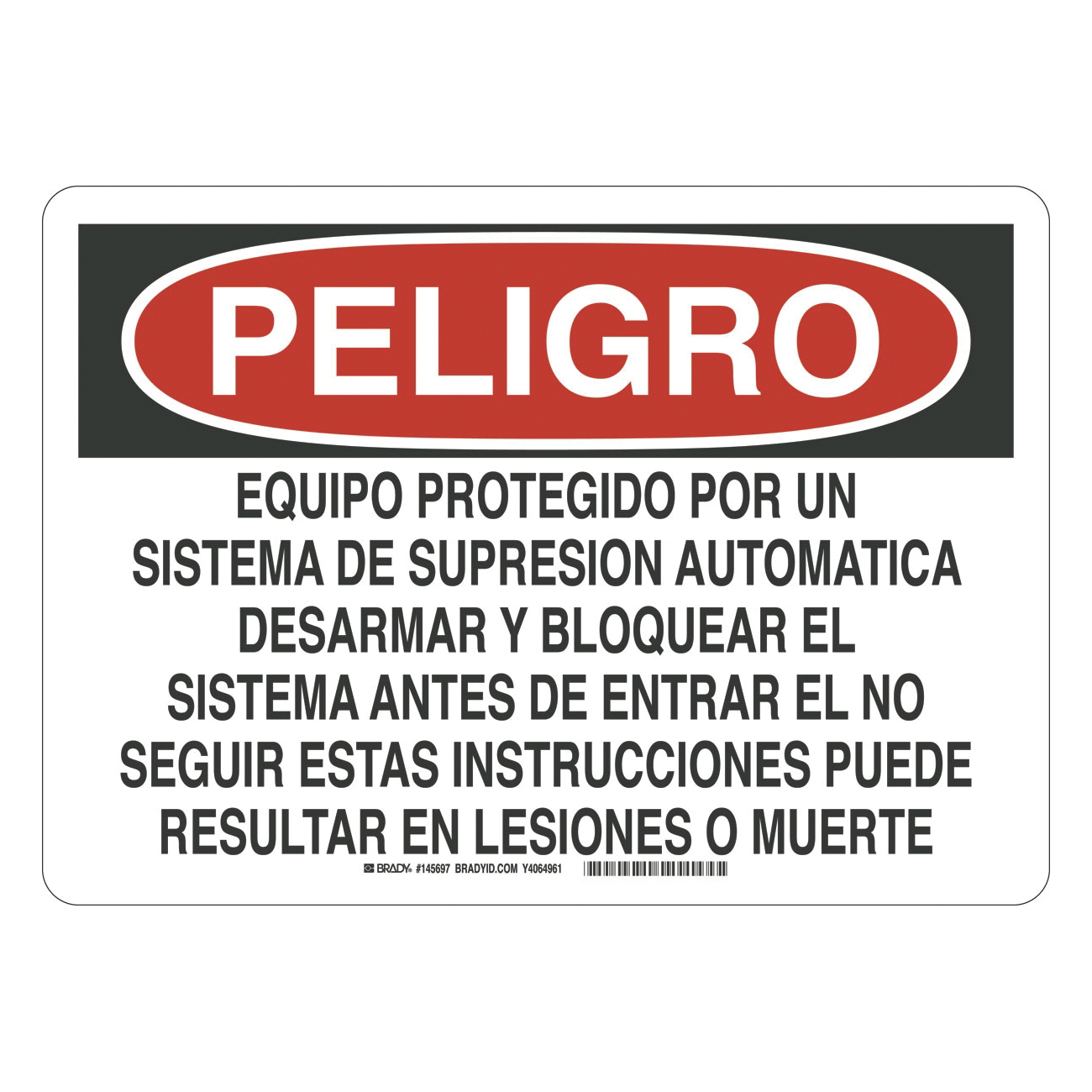 Brady® 145697 Accident Prevention Signs