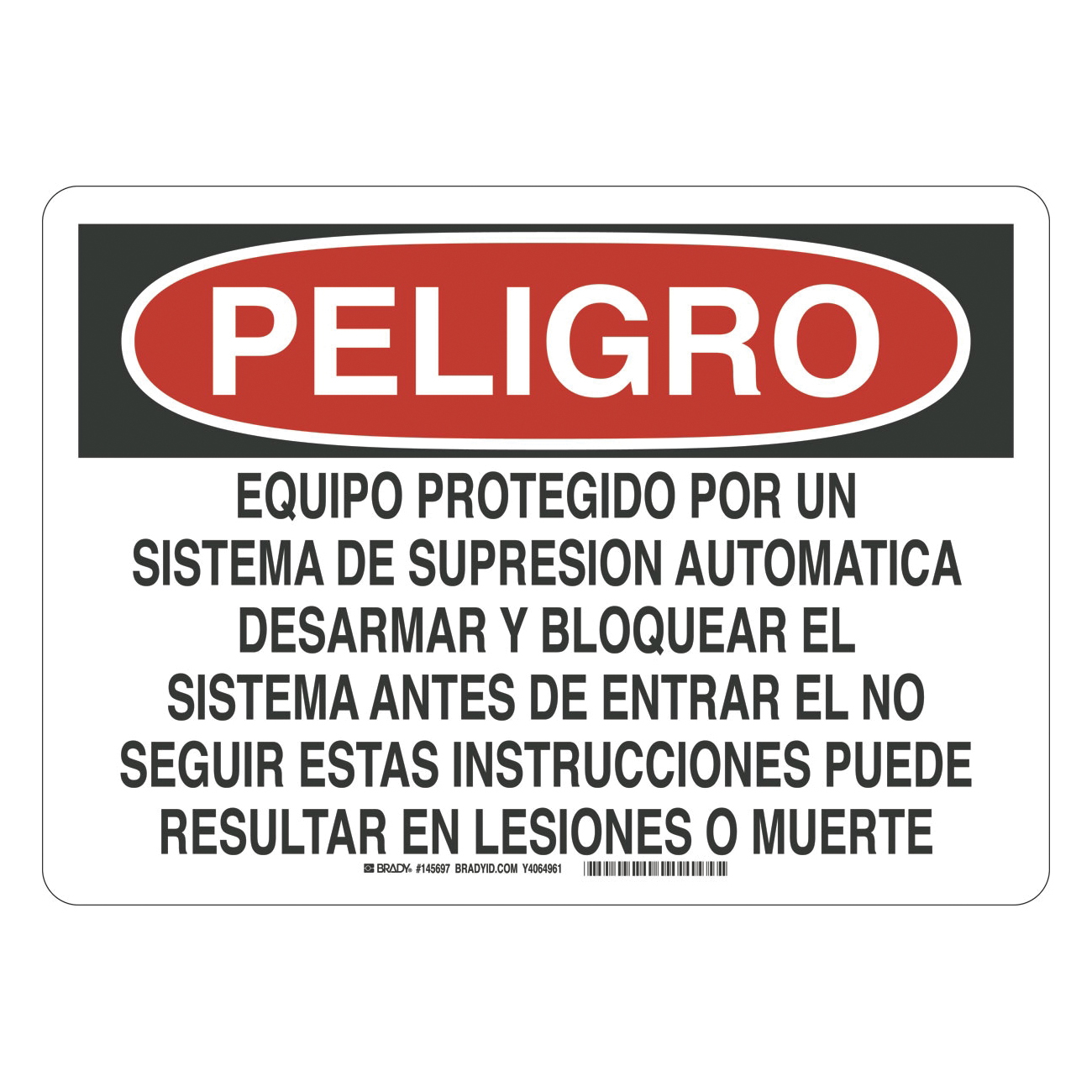 Brady® 145698 Accident Prevention Signs
