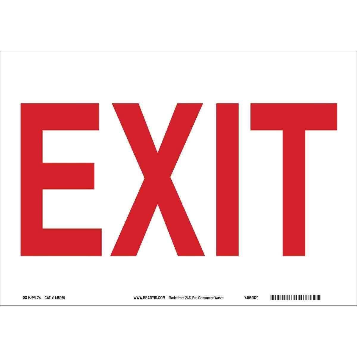 Brady® 145955 Fire, Emergency, Exit & First Aid Signs