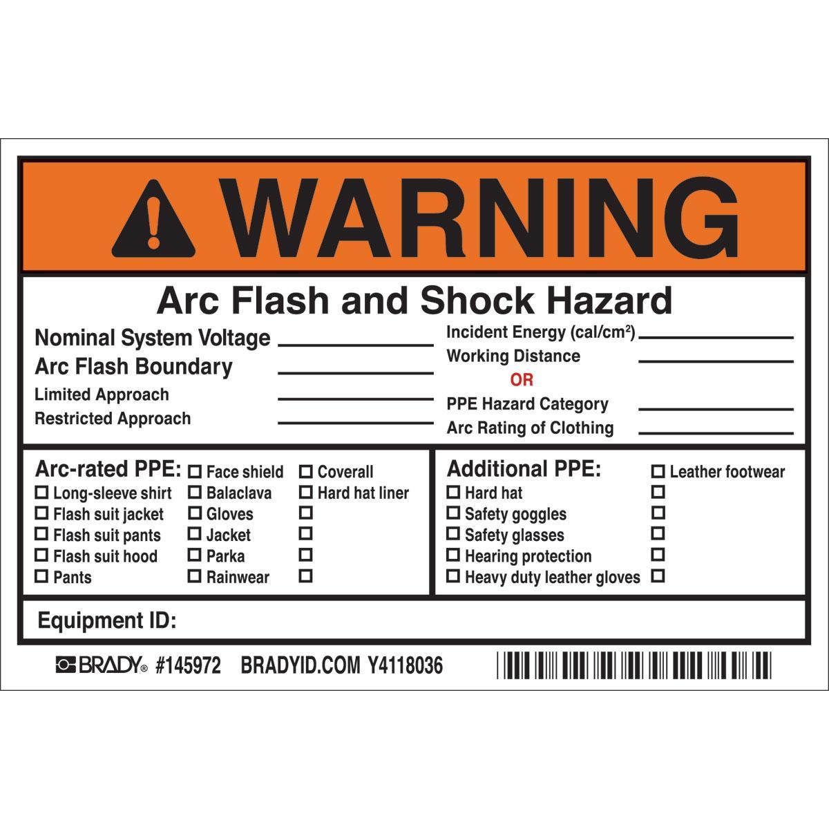 Brady® 145972 Safety & Facility Labels