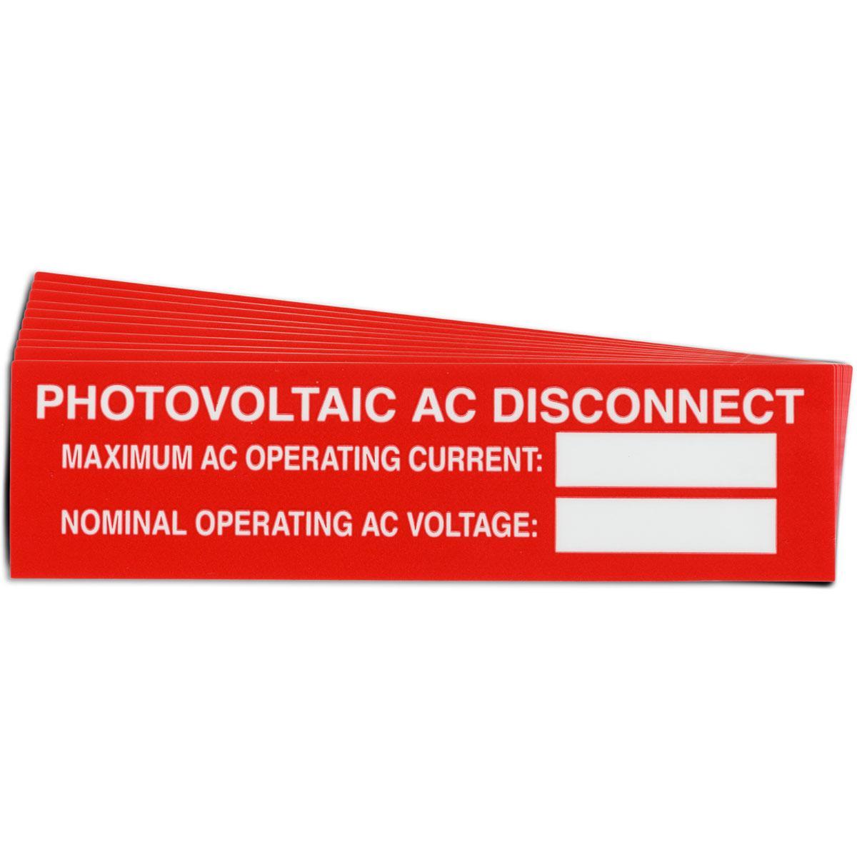 Brady® 149869 Solar Installation Labels