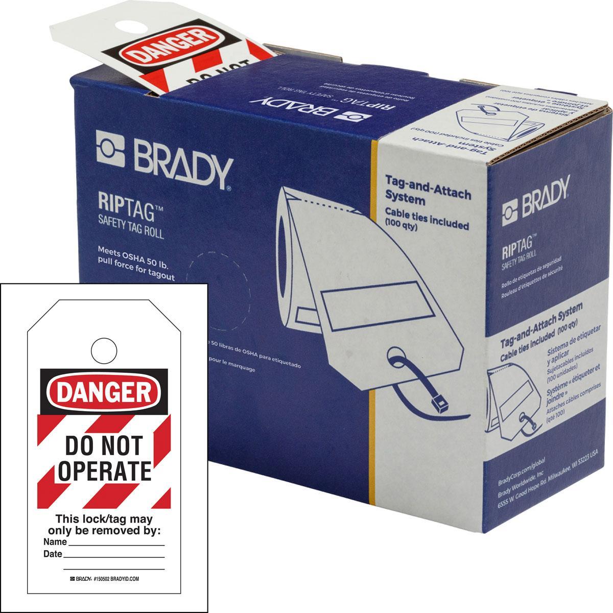 Brady® 150502 Blank Tags & Preprinted Headers