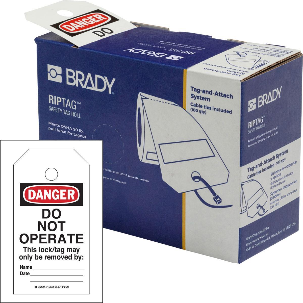 Brady® 150503 Blank Tags & Preprinted Headers