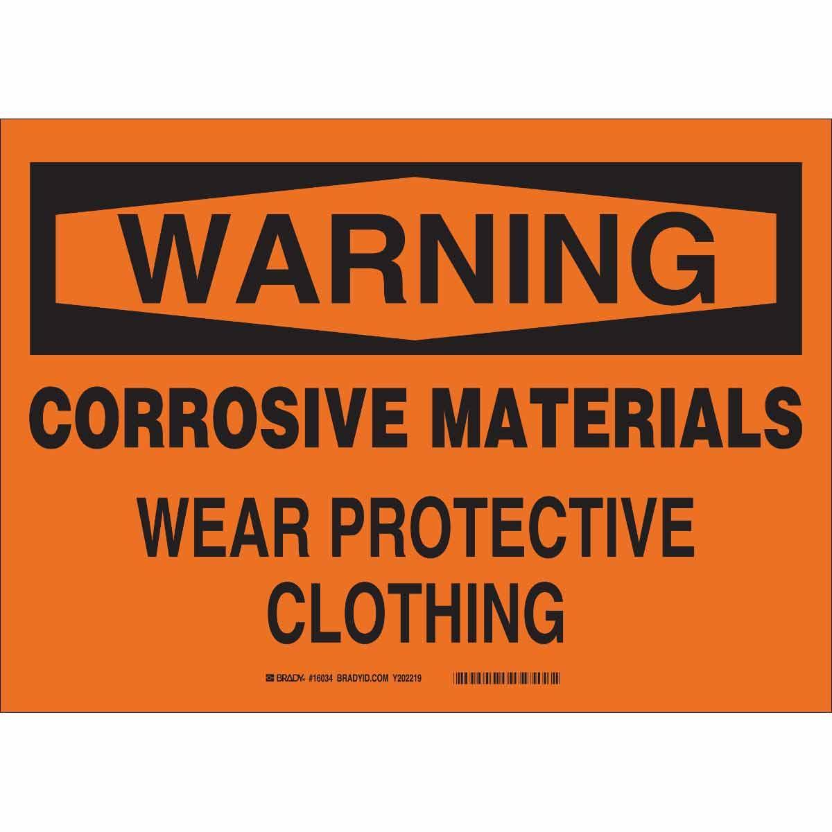 Brady® 16034 Chemical & Hazardous Material Signs