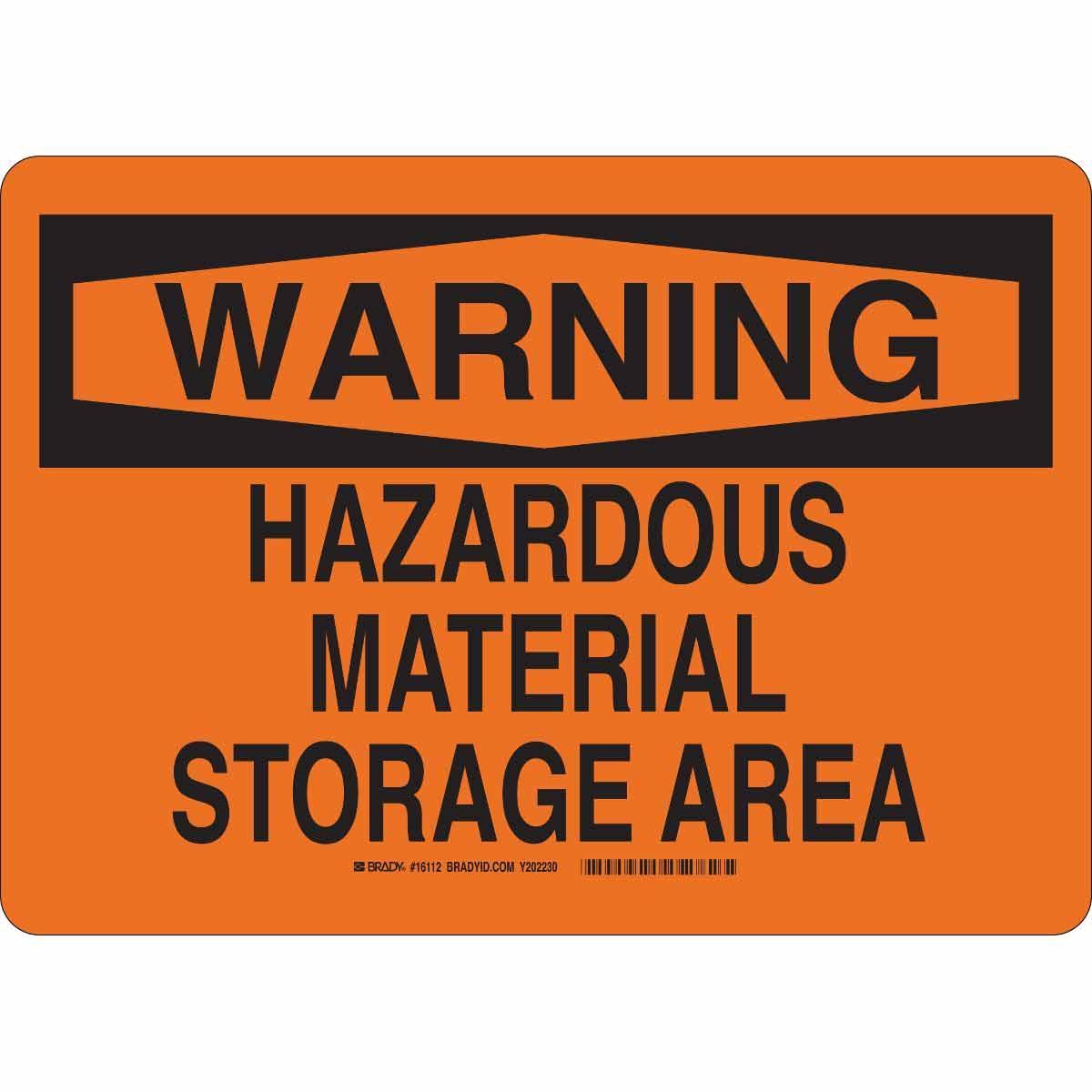 Brady® 16109 Chemical & Hazardous Material Signs