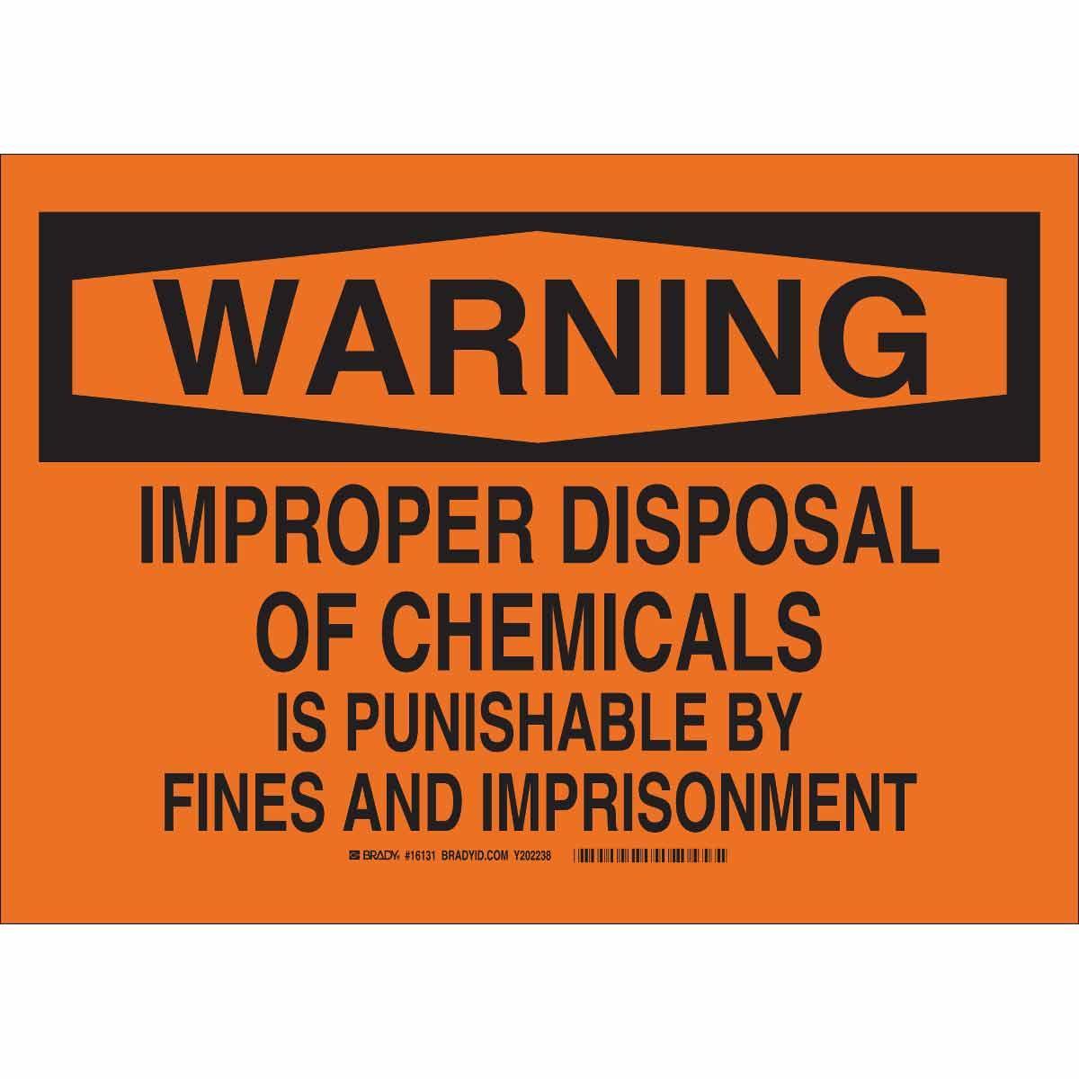 Brady® 16131 Chemical & Hazardous Material Signs