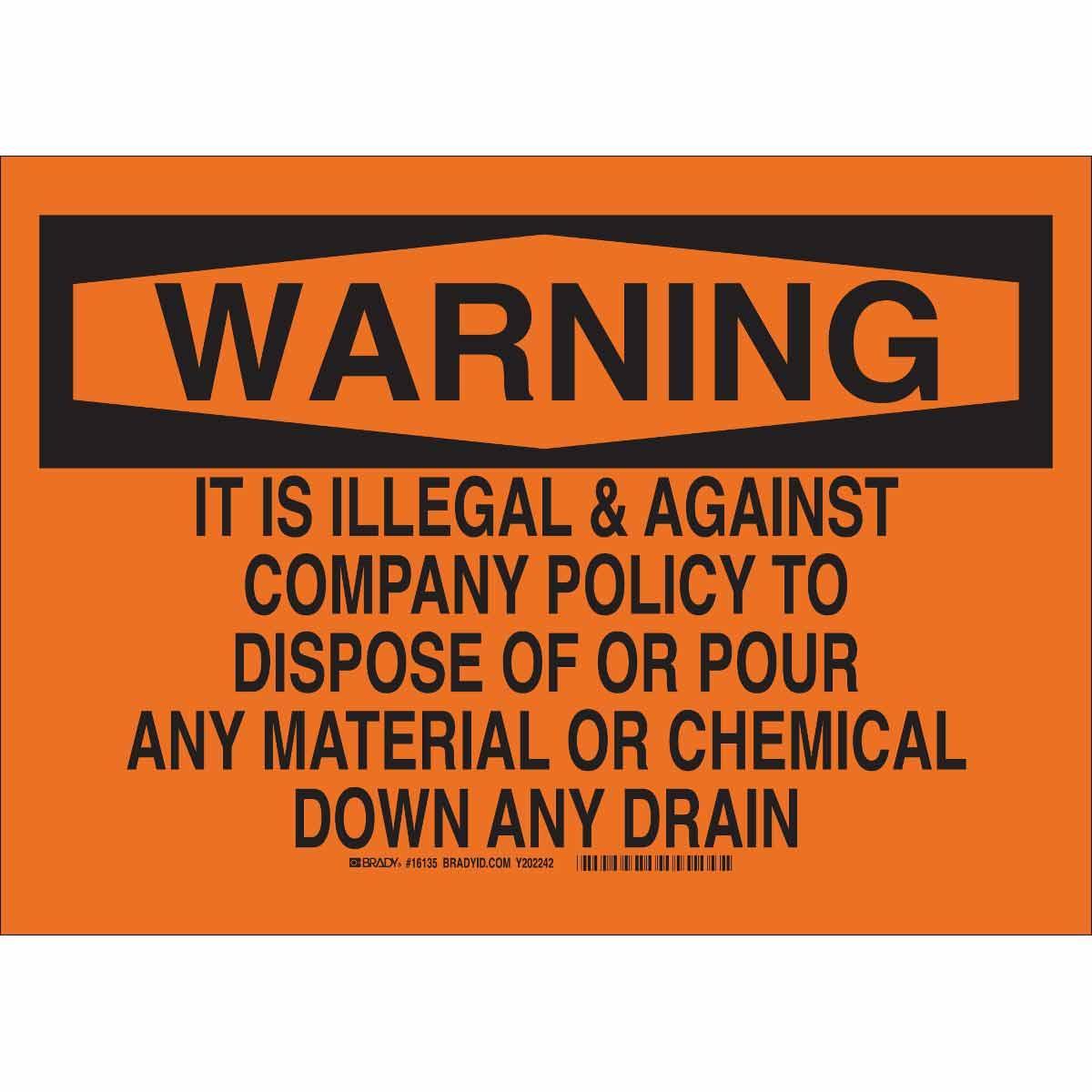 Brady® 16140 Chemical & Hazardous Material Signs