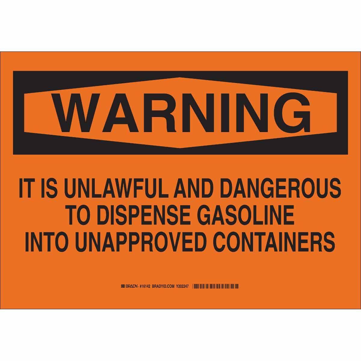 Brady® 16142 Chemical & Hazardous Material Signs