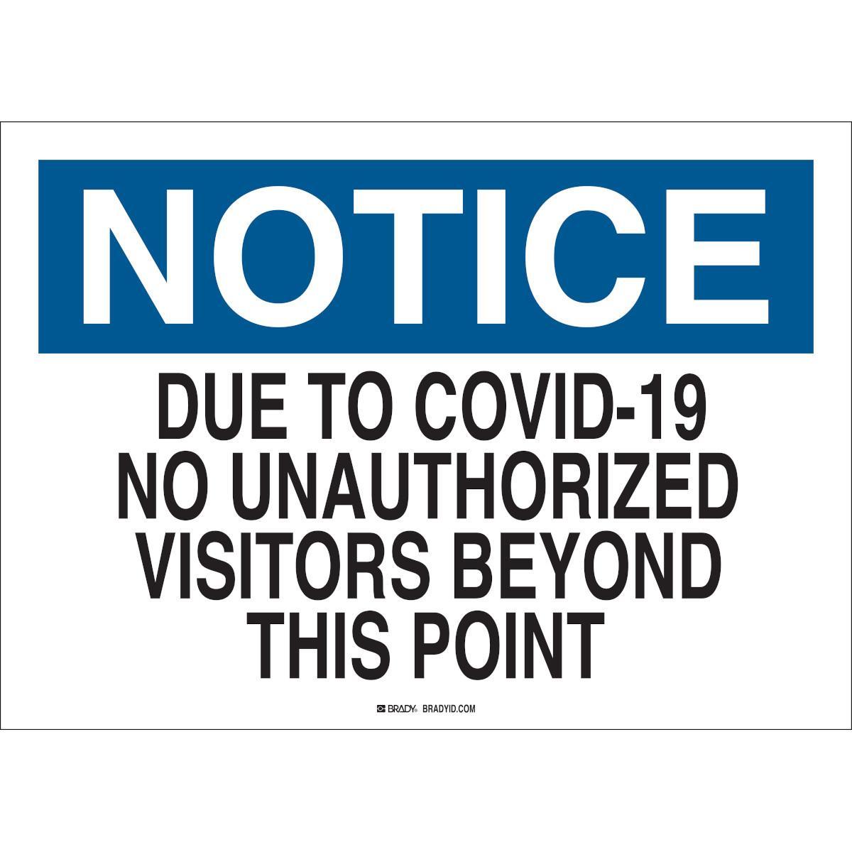 Brady® 170268 Office & Facility Signs