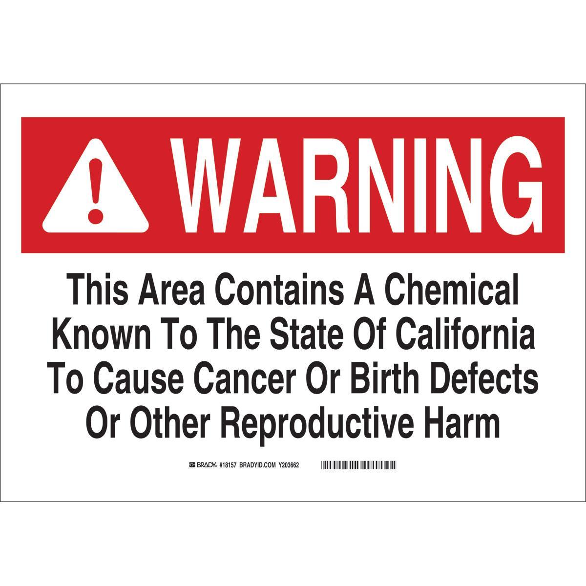 Brady® 18161 Chemical & Hazardous Material Signs