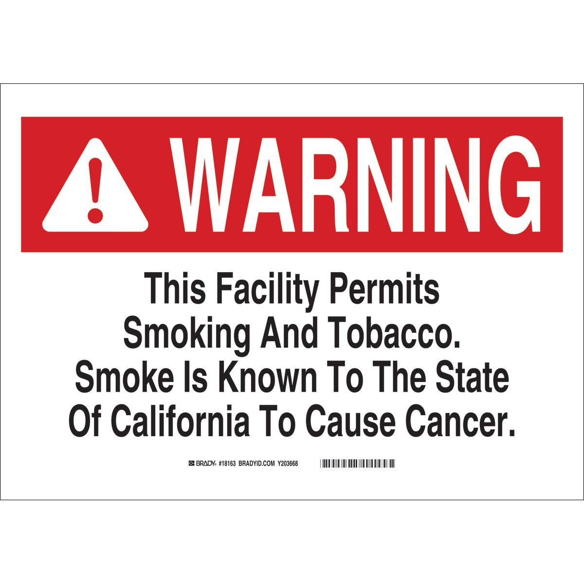 Brady® 18164 No Smoking & Restricted Activity Signs