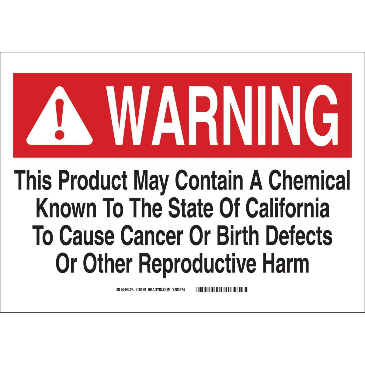 Brady® 18170 Chemical & Hazardous Material Signs