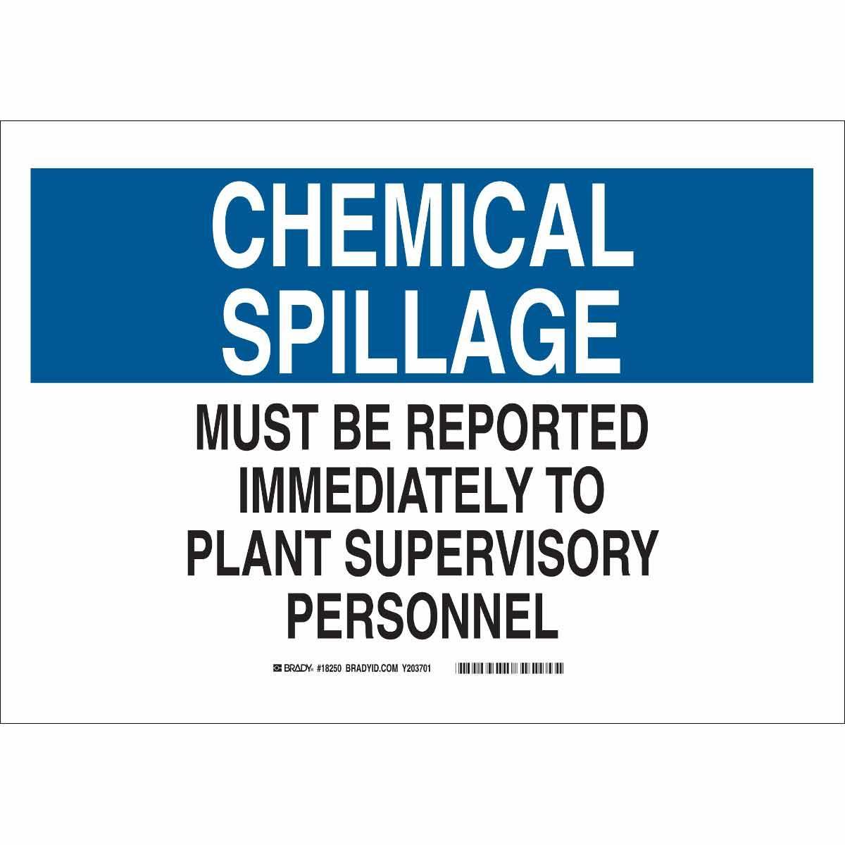 Brady® 18253 Chemical & Hazardous Material Signs