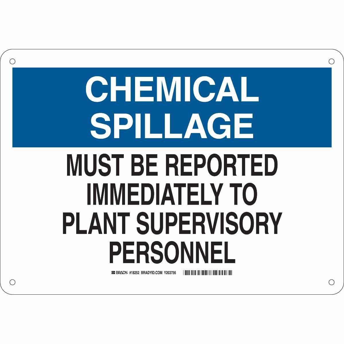 Brady® 18252 Chemical & Hazardous Material Signs