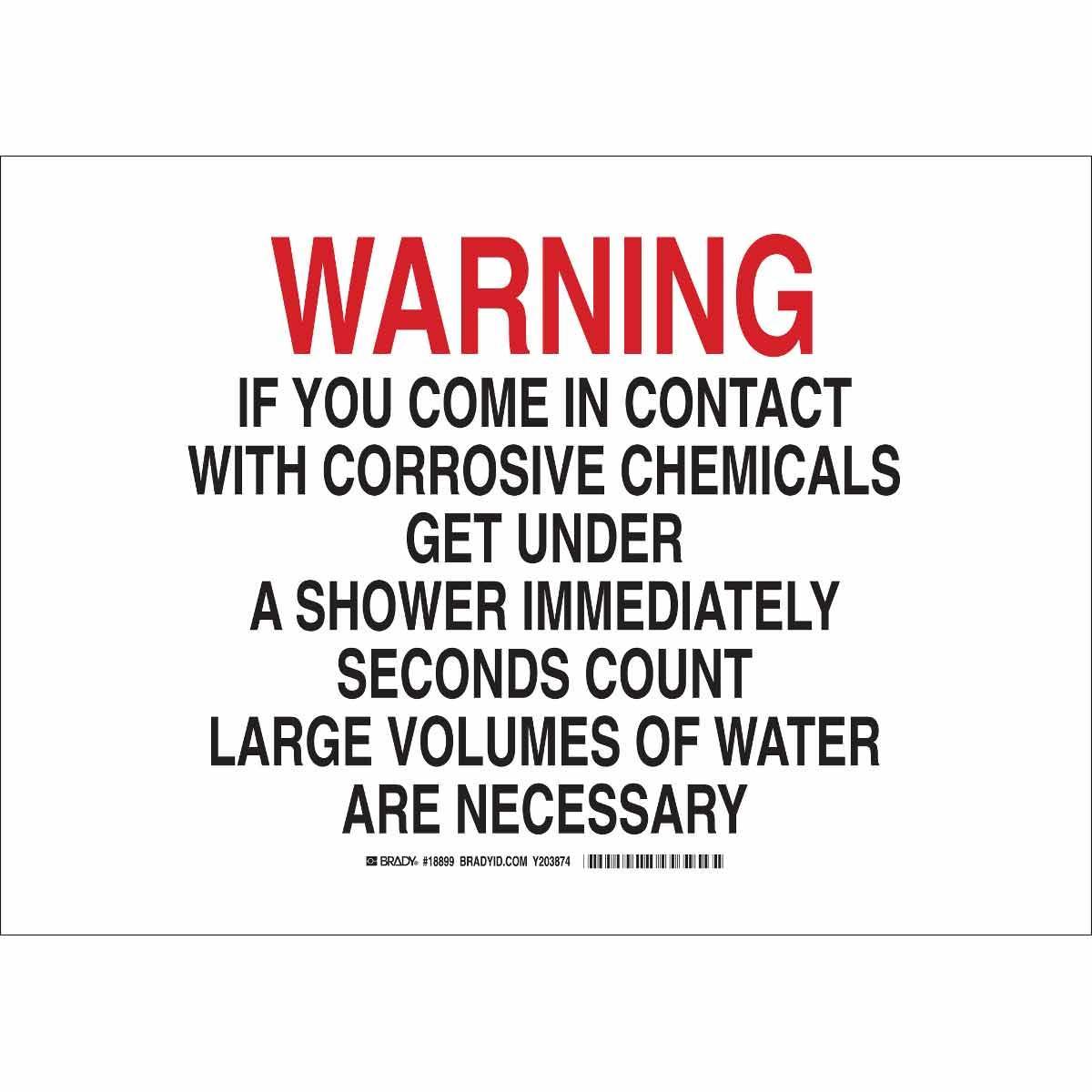 Brady® 18899 Chemical & Hazardous Material Signs