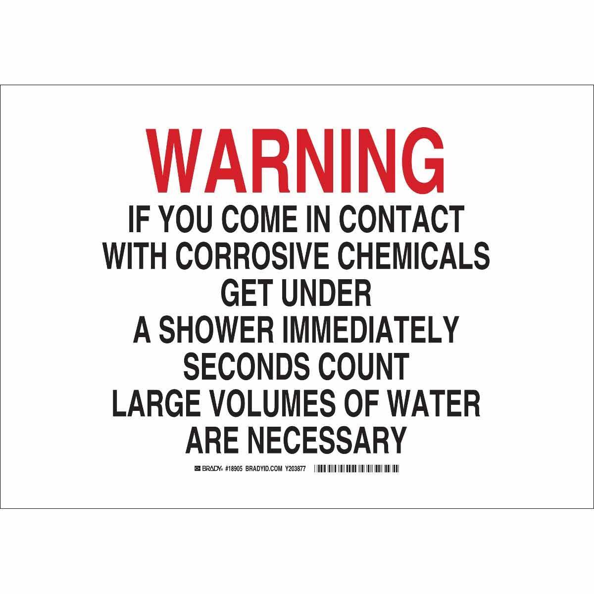 Brady® 18905 Chemical & Hazardous Material Signs