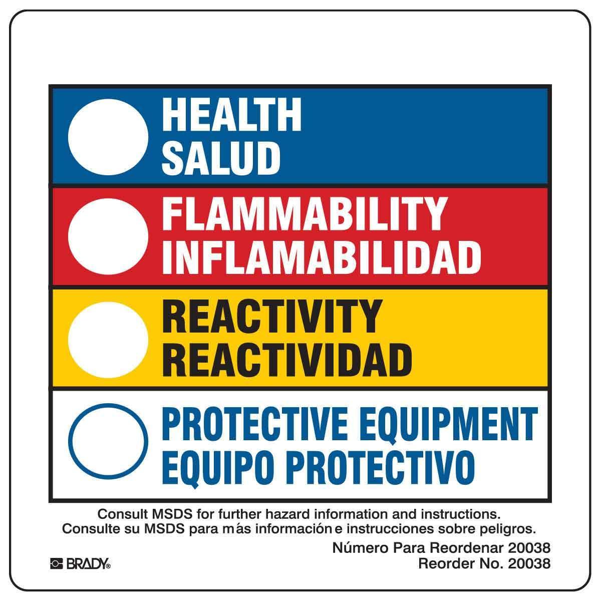Brady® 20038LS Safety & Facility Labels