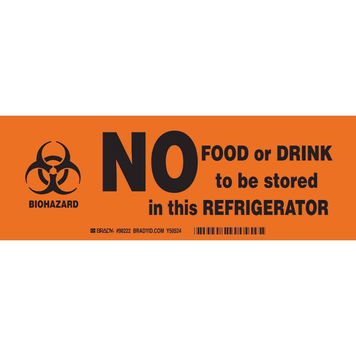 Brady® 20098KLS Chemical & Hazardous Material Signs