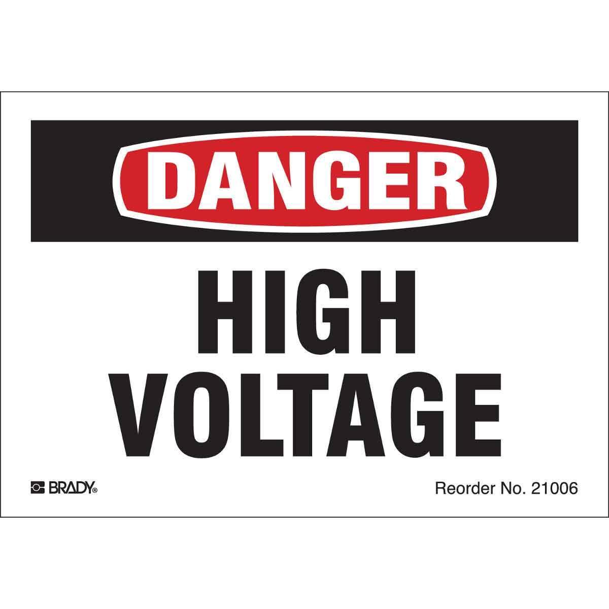 Brady® 21006LS Accident Prevention Signs