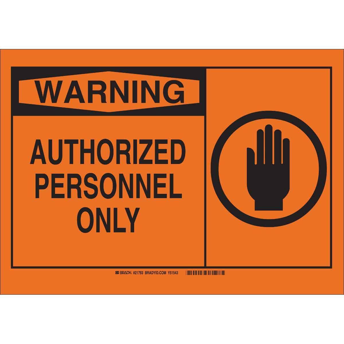 Brady® 26568 Access & Security Signs