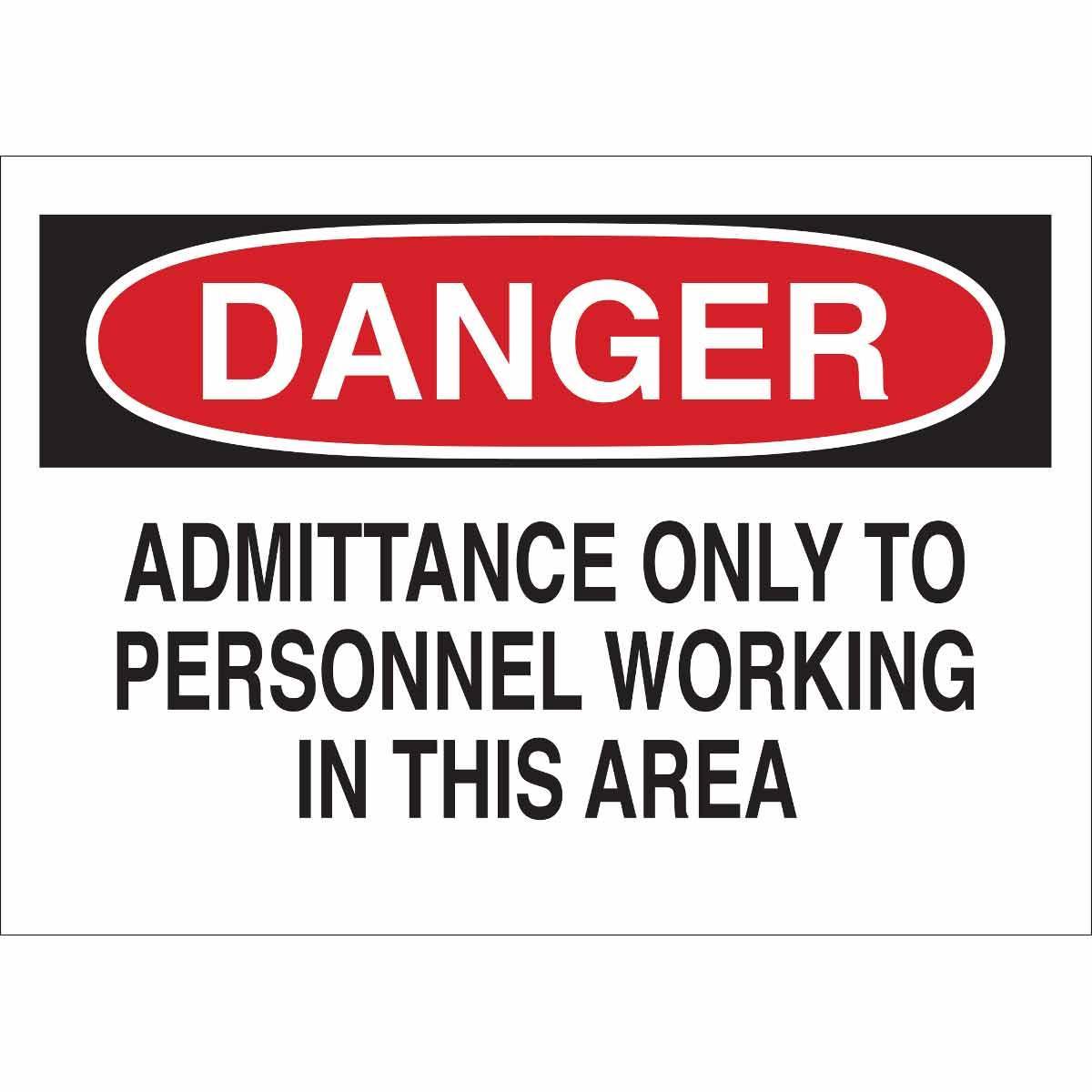 Brady® 84034 Access & Security Signs