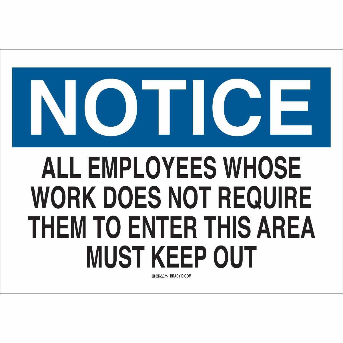 Brady® 40696 Access & Security Signs