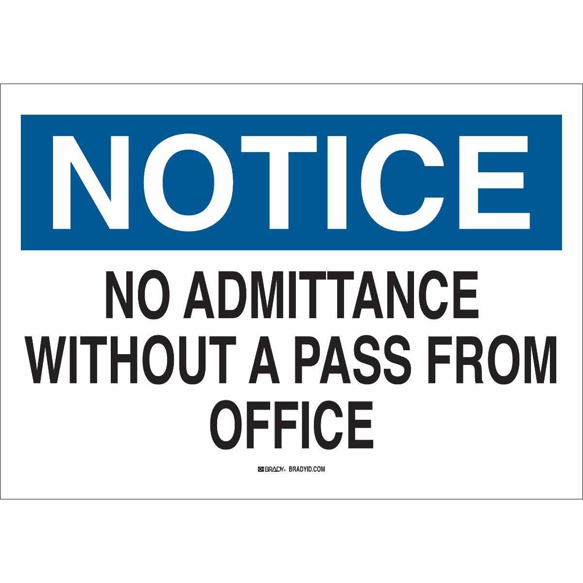 Brady® 40720 Access & Security Signs
