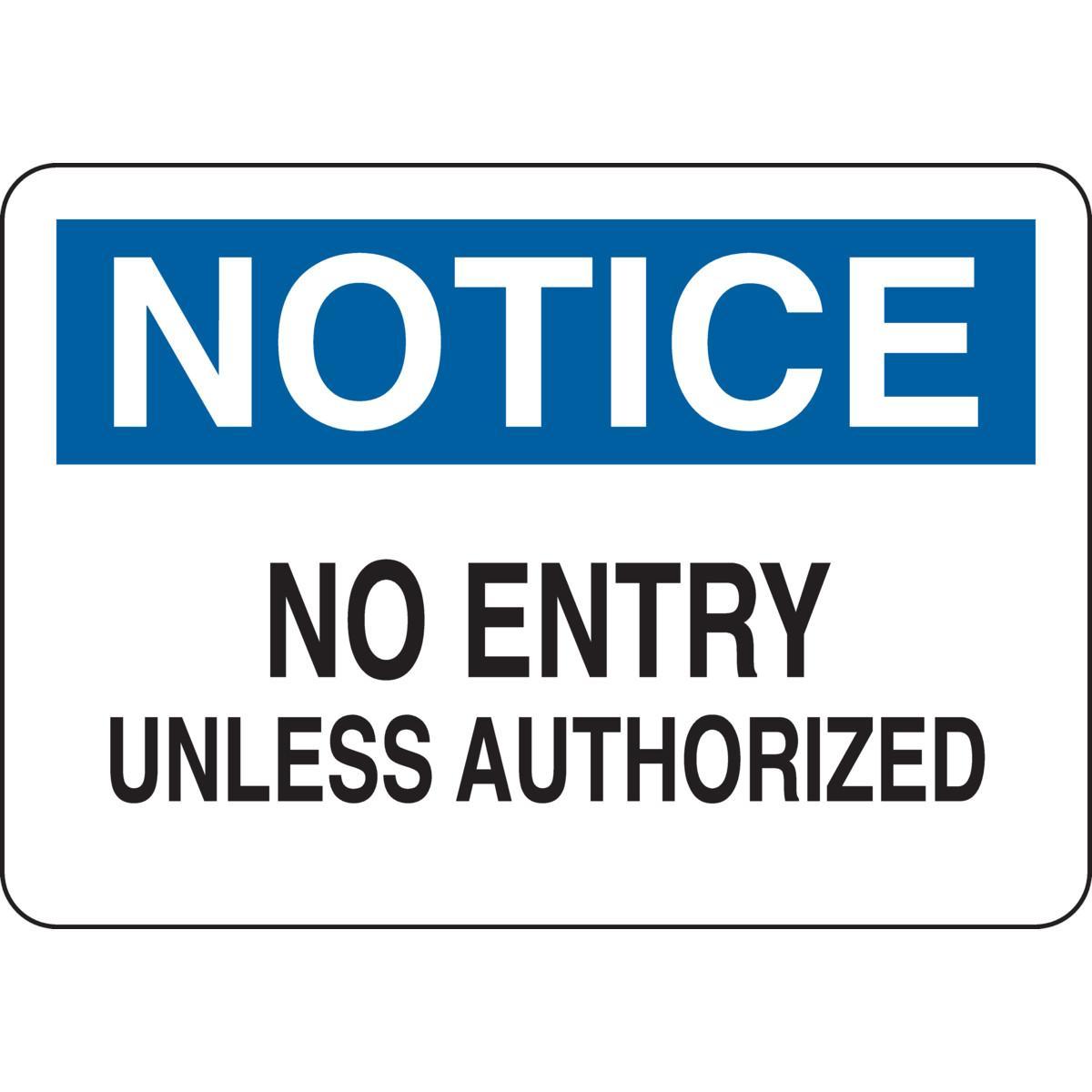 Brady® 84150 Access & Security Signs
