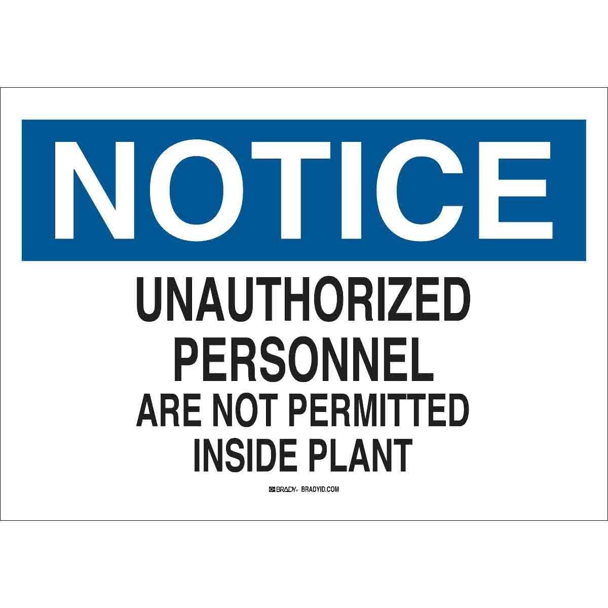 Brady® 40740 Access & Security Signs