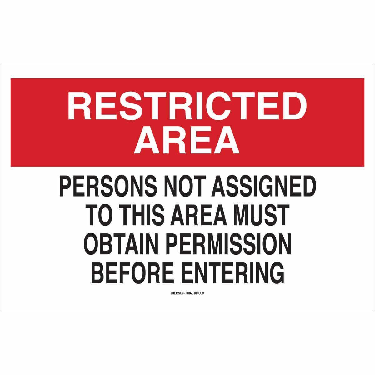 Brady® 40751 Access & Security Signs