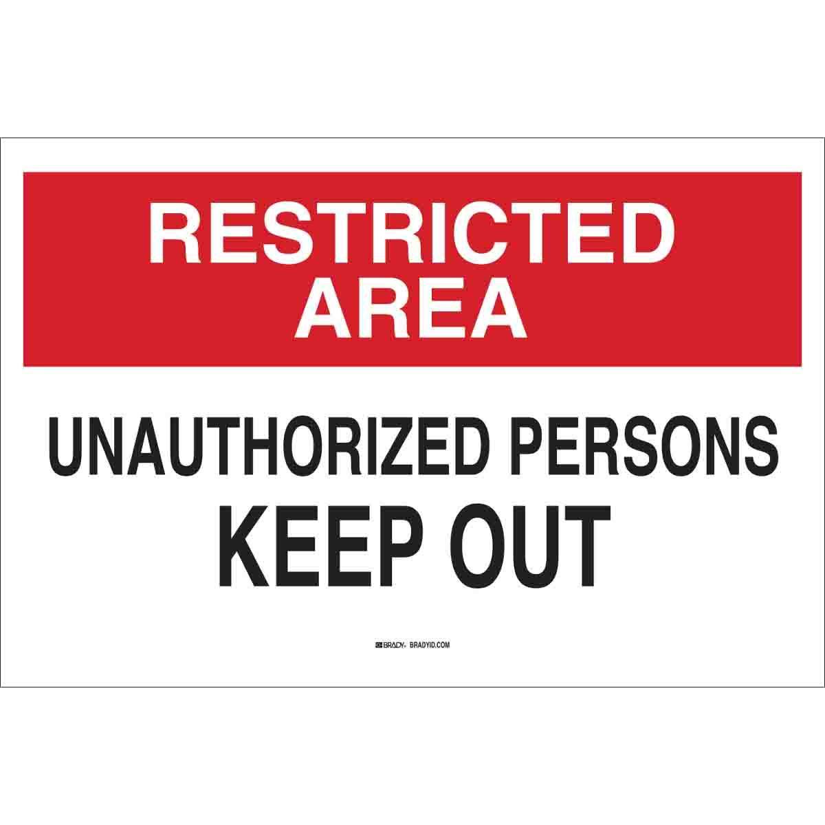 Brady® 40754 Access & Security Signs