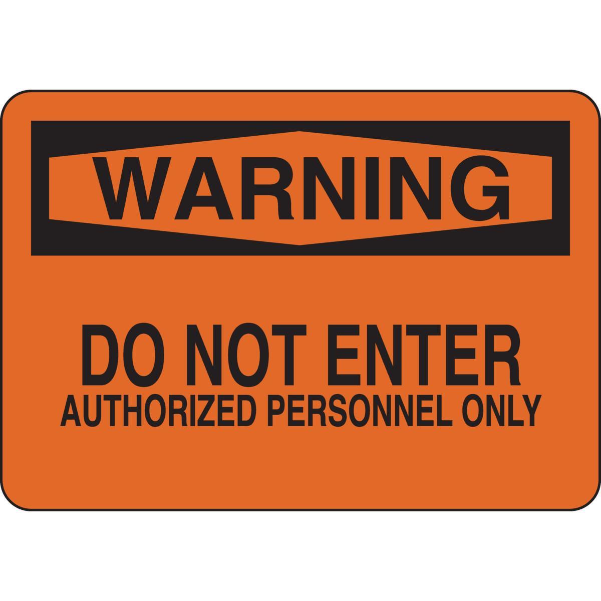 Brady® 22195 Access & Security Signs