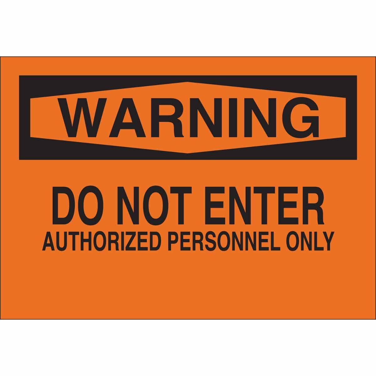 Brady® 84196 Access & Security Signs