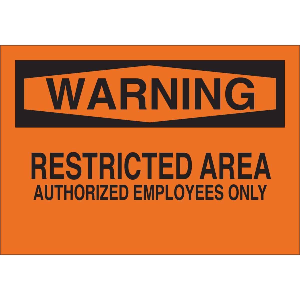 Brady® 22203 Access & Security Signs
