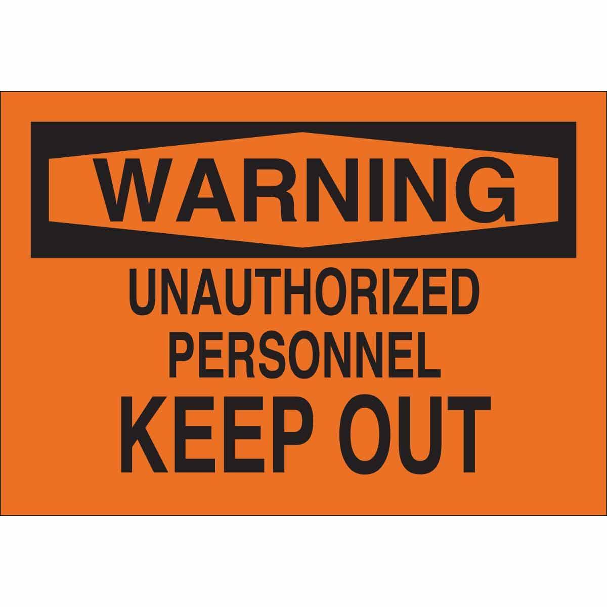 Brady® 84207 Access & Security Signs