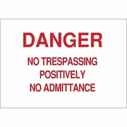 Brady® 40780 Access & Security Signs