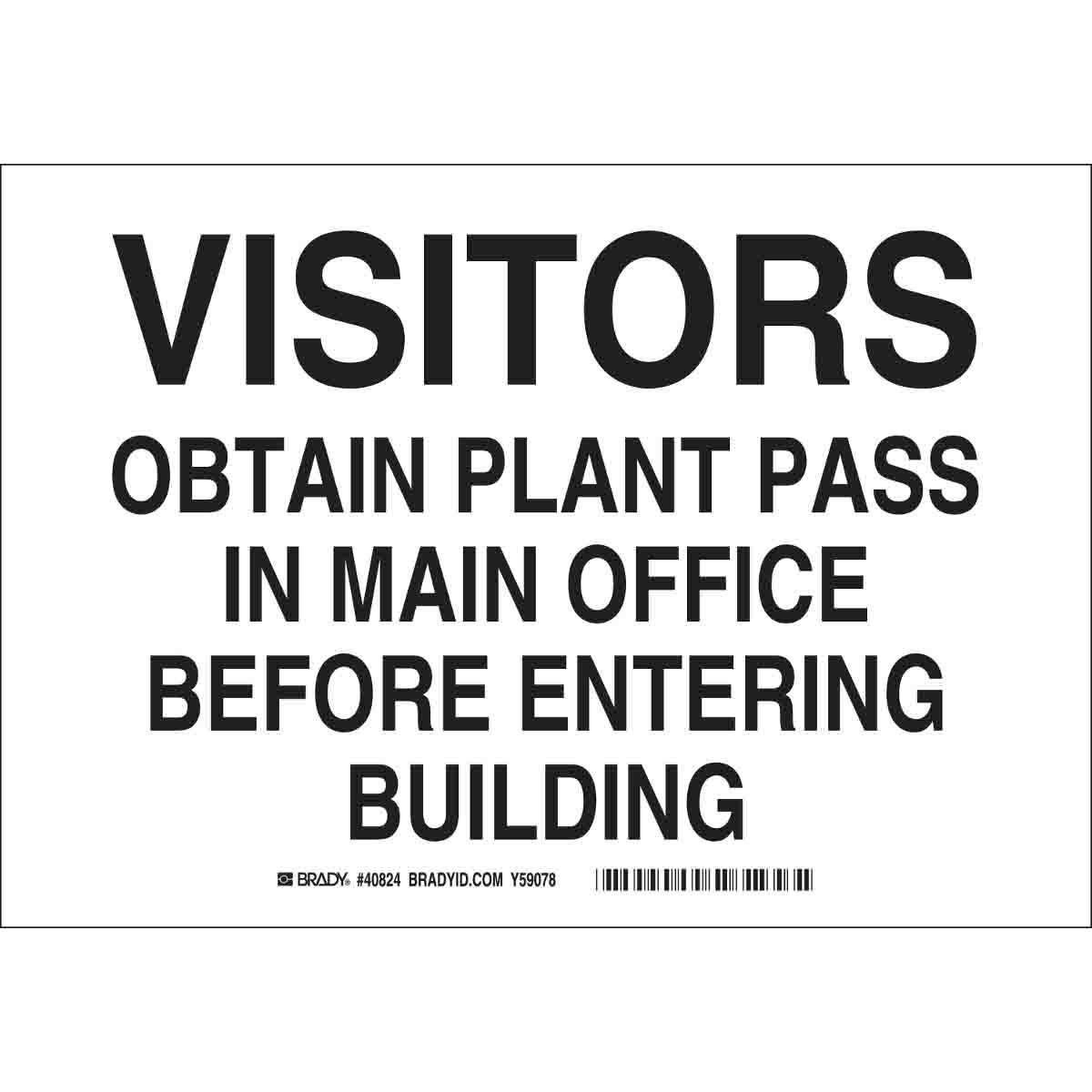 Brady® 40825 Access & Security Signs