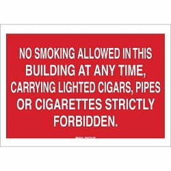 Brady® 88432 No Smoking & Restricted Activity Signs