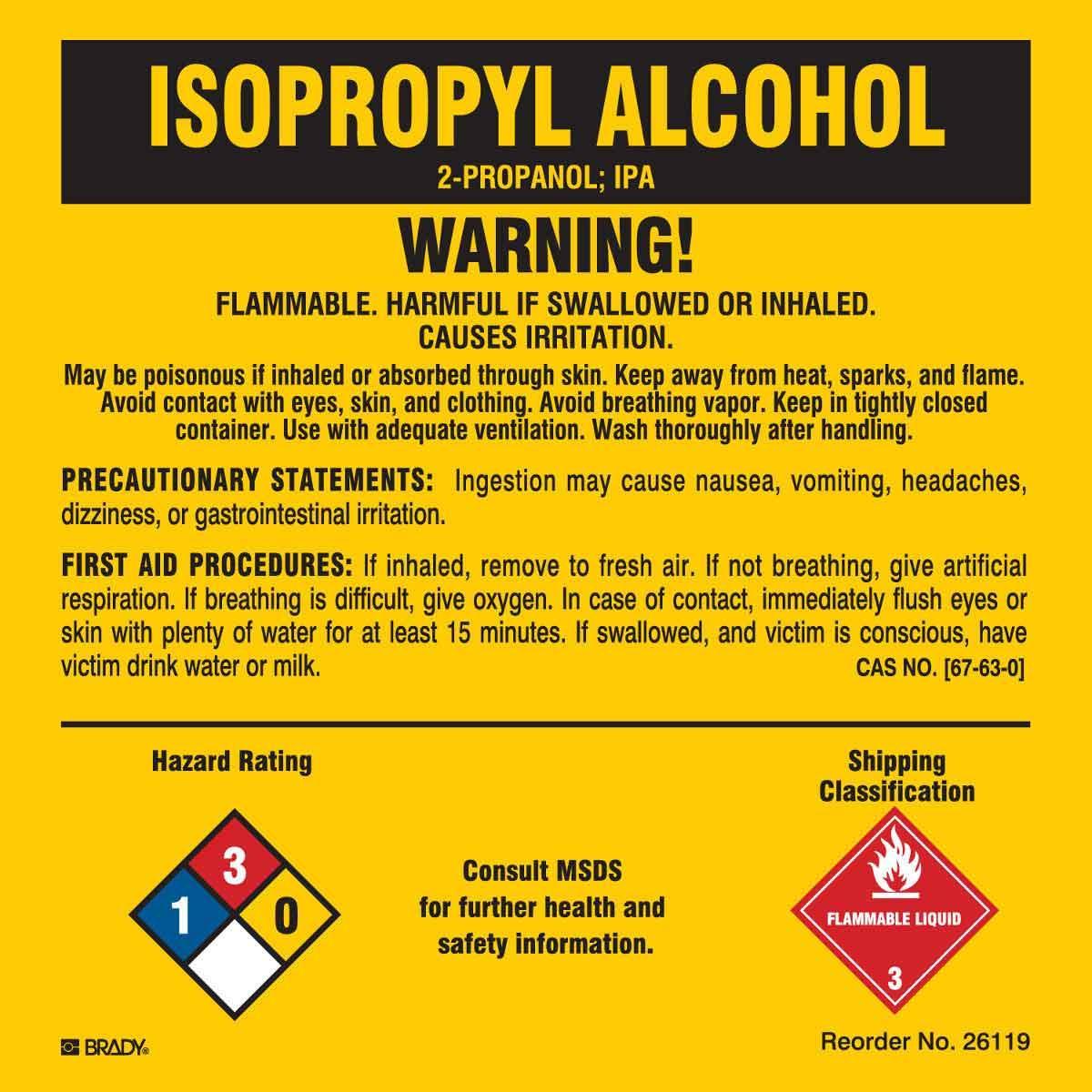 Brady® 26119LS Safety & Facility Labels