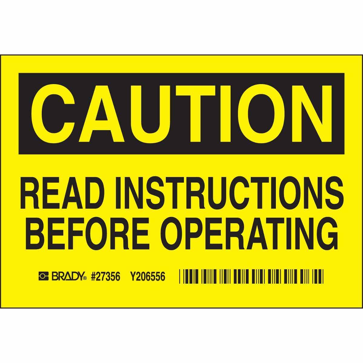 Brady® 27356 Accident Prevention Signs