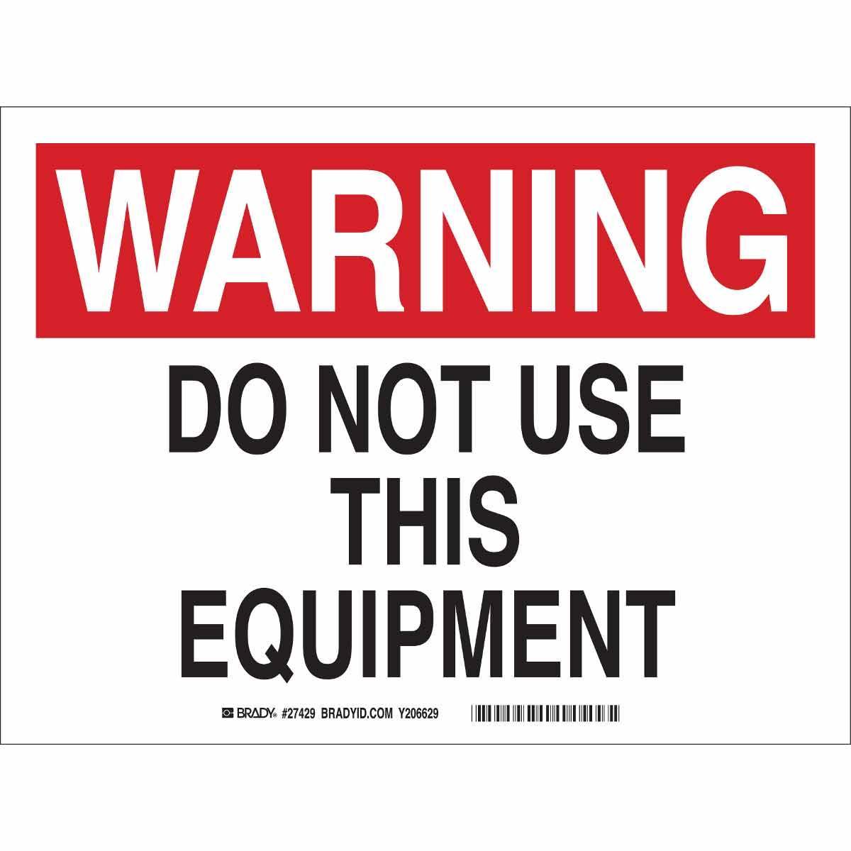 Brady® 27431 Accident Prevention Signs