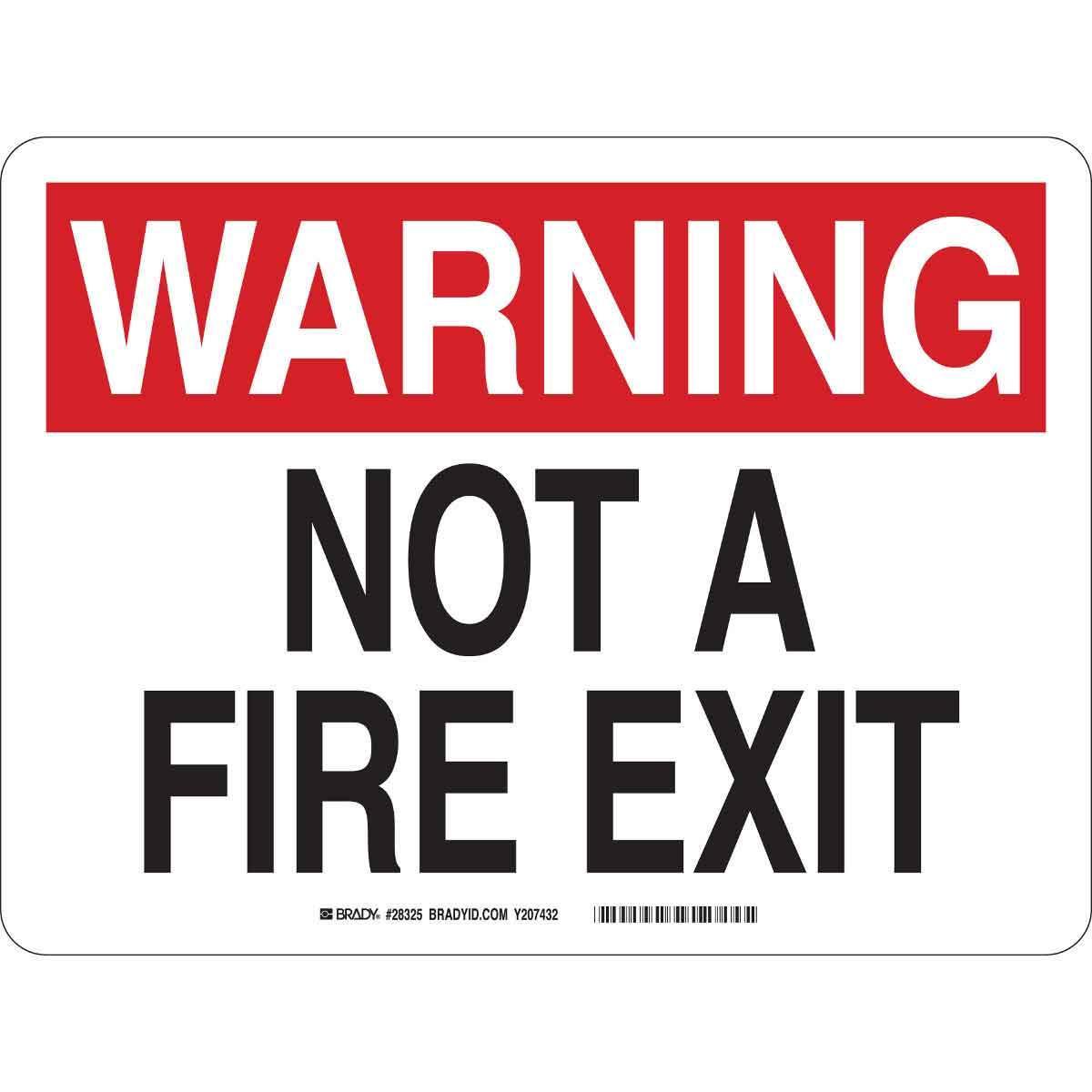 Brady® 28324 Fire, Emergency, Exit & First Aid Signs