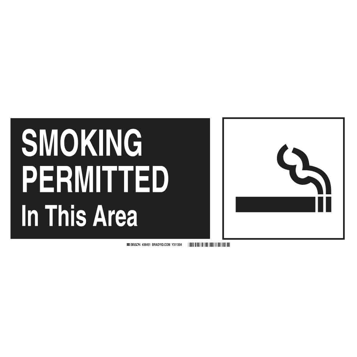 Brady® 36451 No Smoking & Restricted Activity Signs