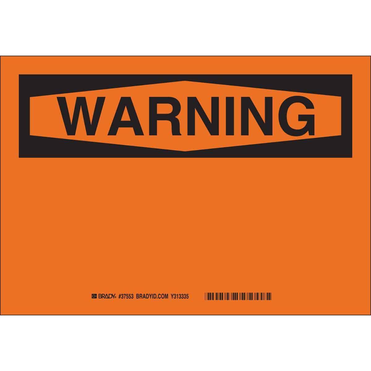 Brady® 37567 Blank Signs & Preprinted Headers