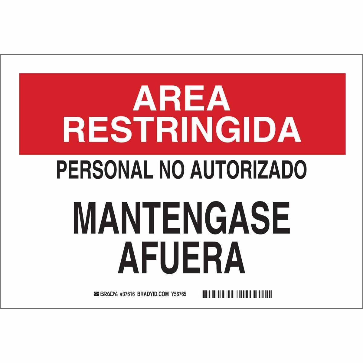 Brady® 37616 Access & Security Signs
