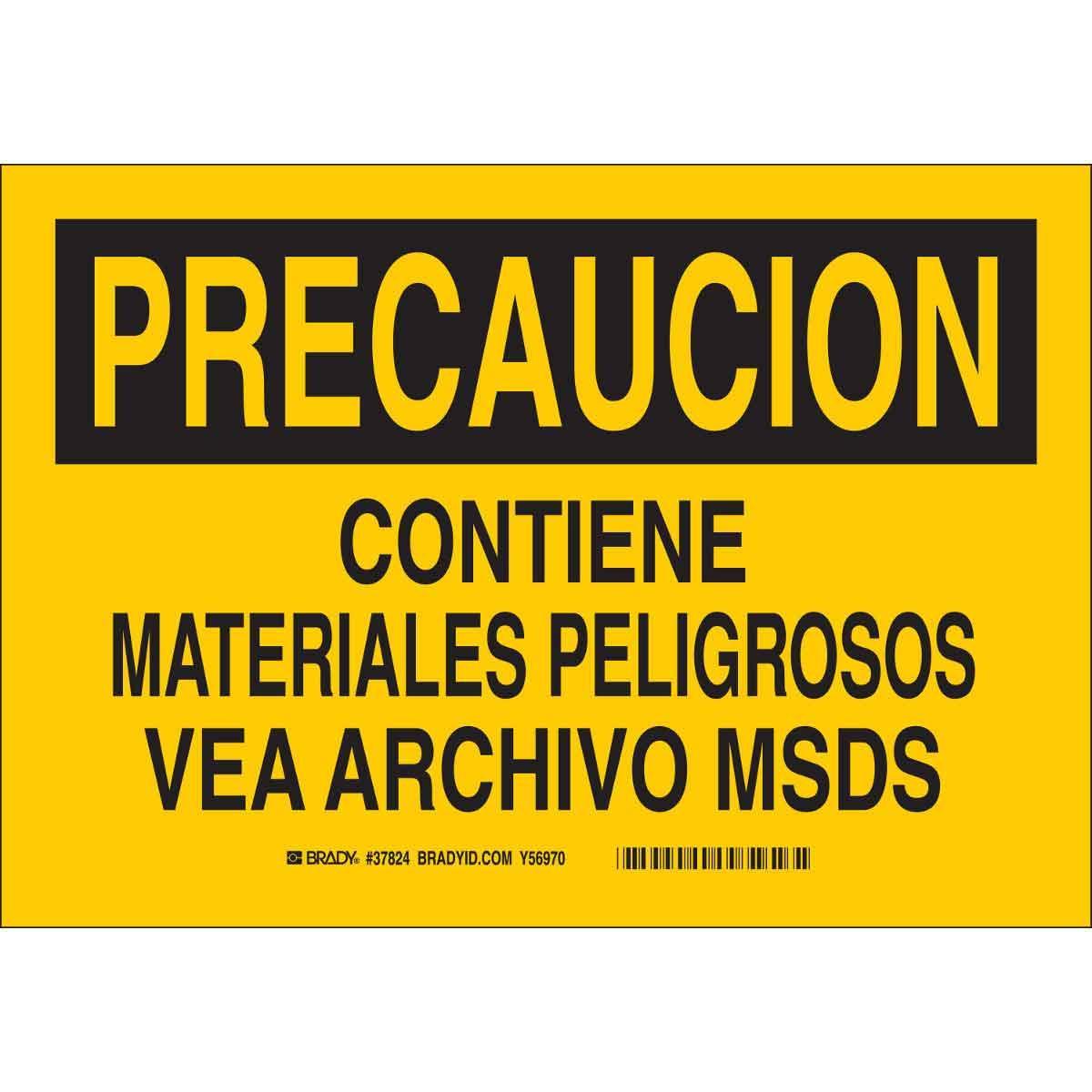 Brady® 39126 Chemical & Hazardous Material Signs