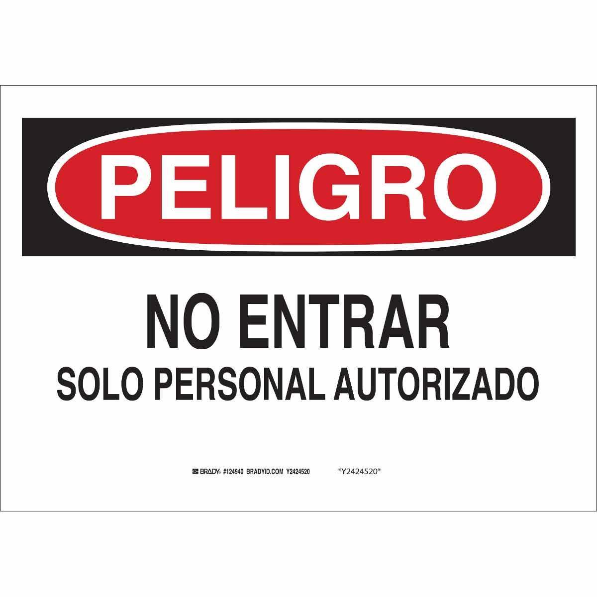 Brady® 39554 Access & Security Signs