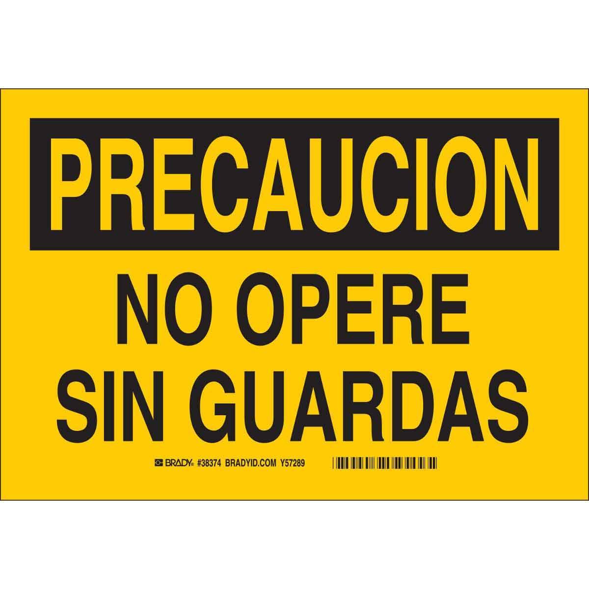 Brady® 38374 Accident Prevention Signs