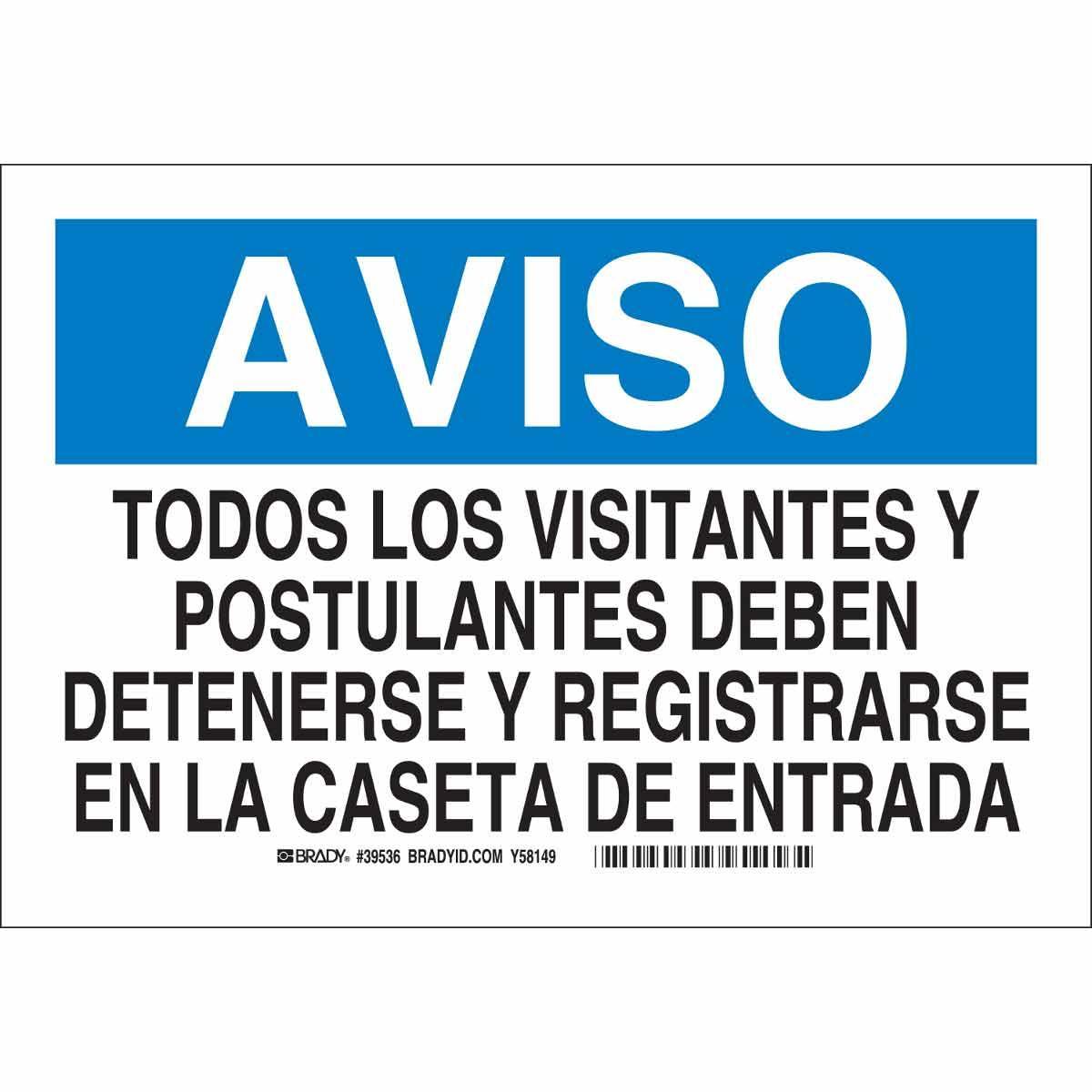 Brady® 39536 Access & Security Signs